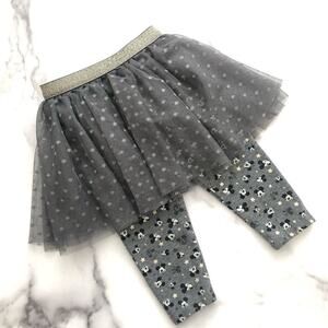 Disney Mickey Mouse leggings polka dot tutu gray